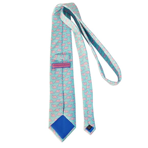 Slimeyard Slimes Silk Snail-Print Tie - Picture 3 of 5